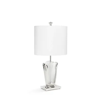 Ginkgo Lamp, Clear Crystal, Shiny And Brushed Nickel Finish