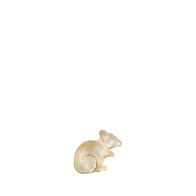 Mouse Sculpture Gold Luster