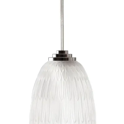 Plumes Ceiling Lamp, Clear Crystal, Chrome Finish, Large