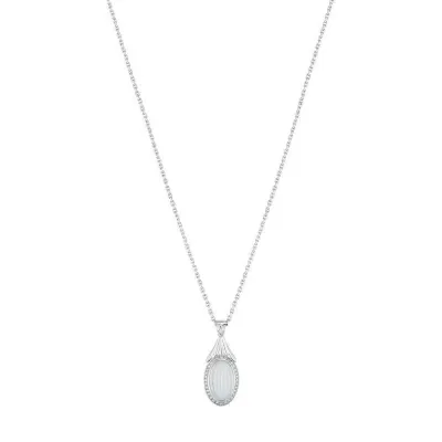 La Flûte Enchantée Reversible Pendant, White Gold, Crystal, Diamonds, Agate, Onyx (Special Order)