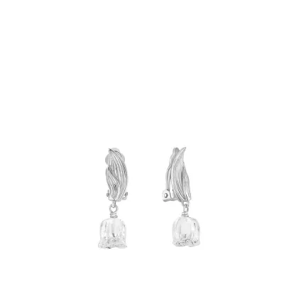 Muguet Earrings Clear Crystal, Silver