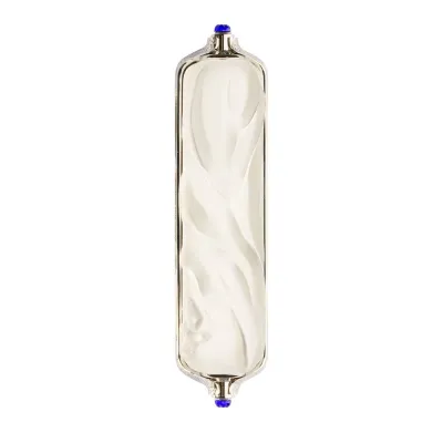 Mezuzah By Irma Large Size, Clear And Nickel (Special Order)