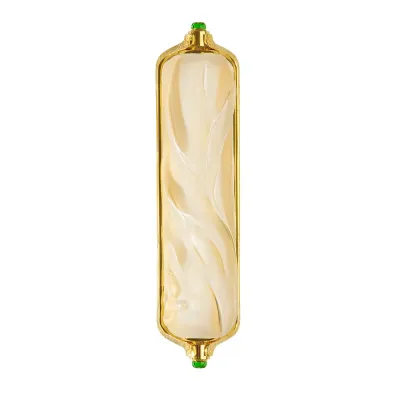 Mezuzah By Irma Large Size, Clear And Gilded (Special Order)