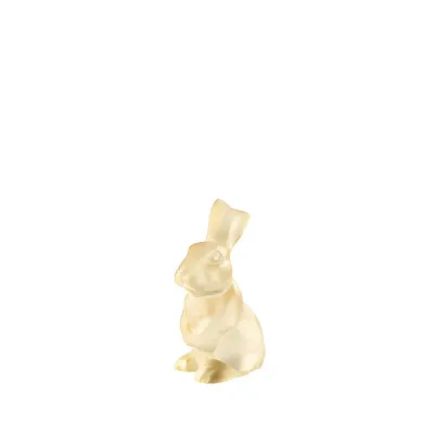 Toulouse Rabbit Sculpture, Gold Luster Crystal
