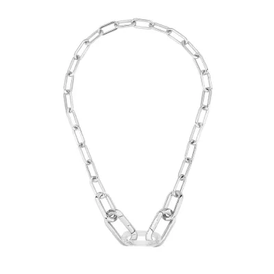 Empreinte Animale Necklace, Clear Crystal, Silver