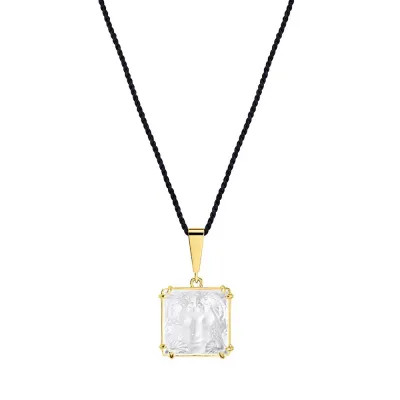 Arethuse Pendant, Clear Crystal, Vermeil