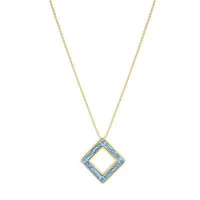 Losange Bacchantes Pendant, Pearl Blue Crystal