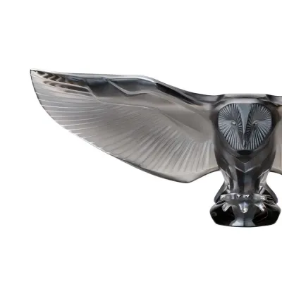 Barn Owl Sculpture, Bronze Crystal