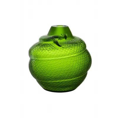 Serpent Vase, Green Amazon Crystal