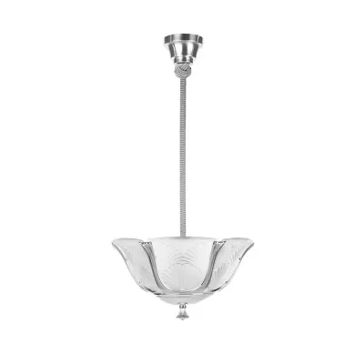 Ginkgo Ceiling Lamp, Clear Crystal, Nickel Finish