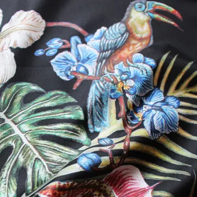 Foulard Lalique By Ginny Litscher, Black Jungle Design