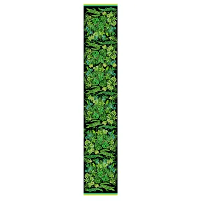 Scarf Lalique By Ginny Litscher, Neon Green Jungle Design