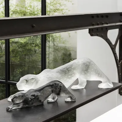 Zeila Panther Sculpture Clear