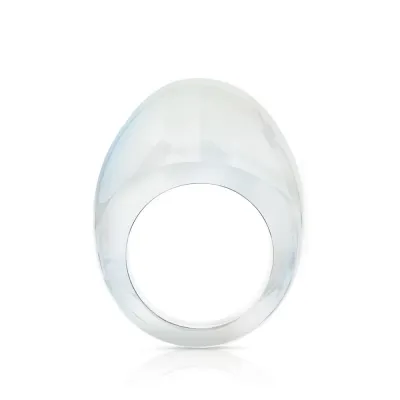 Cabochon Ring Opalescent Crystal