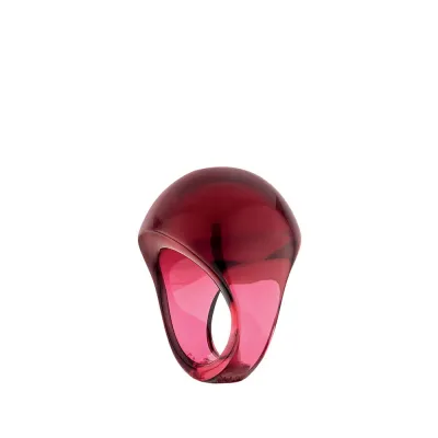 Cabochon Ring Red Crystal