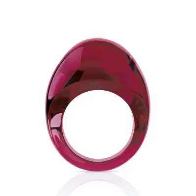 Cabochon Ring Red Crystal