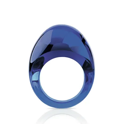 Cabochon Ring Cap Ferrat Blue Crystal