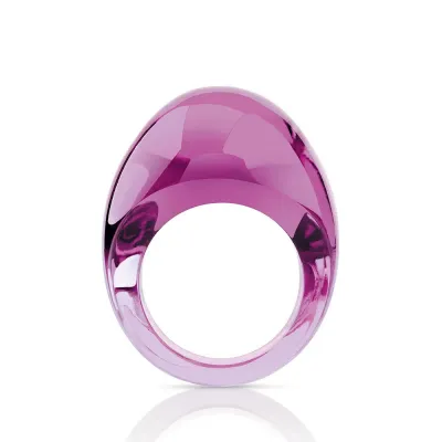 Cabochon Ring Fuchsia Crystal