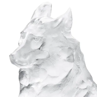 Reclining Egyptian Wolf, Limited Edition (8 Pieces), Clear Crystal (Special Order)