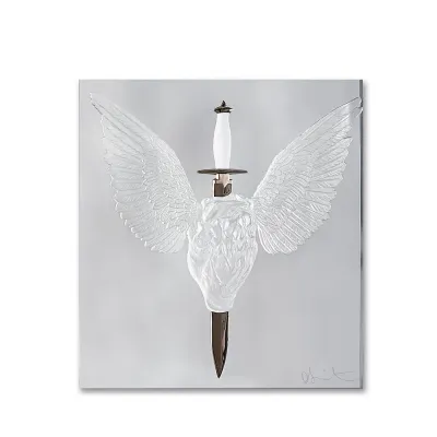 Eternal Prayer Panel, Limited Edition (50 Pieces), Clear Crystal And Platinum Stamped (Special Order)