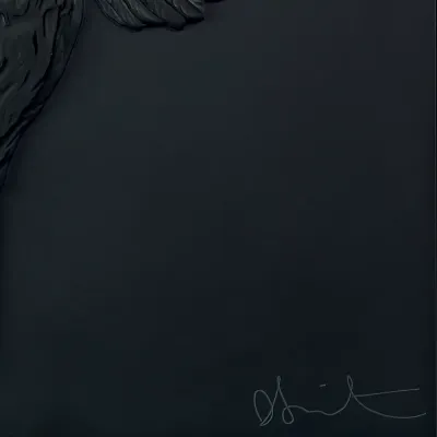 Eternal Prayer Panel, Limited Edition (50 Pieces), Black Crystal And Gold Stamped (Special Order)