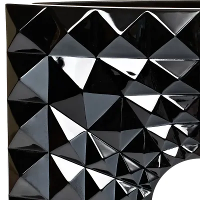 Geo Vase, Mario Botta & Lalique, 2016, Black Crystal, Lost Wax Technique (Special Order)