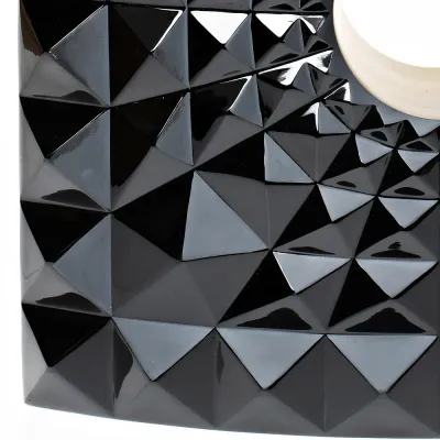 Geo Vase, Mario Botta & Lalique, 2016, Black Crystal, Lost Wax Technique (Special Order)
