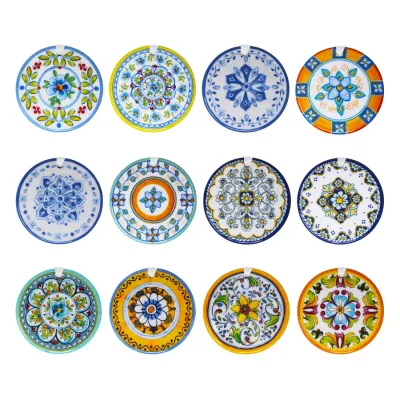 Set Of 12 Assorted Patterns Christmas Ornaments 3" Diameter