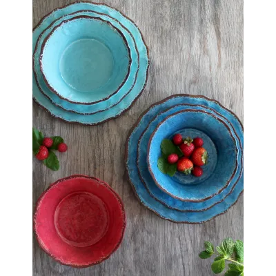 Antiqua Turquoise Melamine Dinnerware