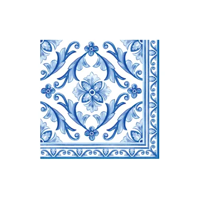 Mallorca Patterned Paper Dinner Napkins 15.75" X 15.75" (Pack Of 20)
