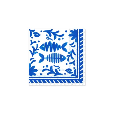 Mediterraneo Patterned Paper Cocktail Napkin 5" x 5" (Pack Of 20)