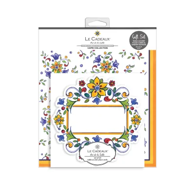 Capri Place Cards With Paper Dinner Napkins 20Pk