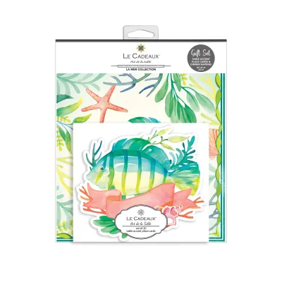La Mer Place Cards With Paper Dinner Napkins 20Pk
