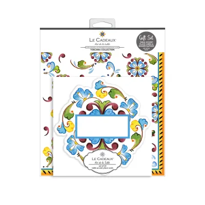 Toscana Place Cards With Paper Dinner Napkins 20Pk