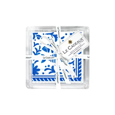 Mediterraneo Acrylic Holder With Cocktail Napkins