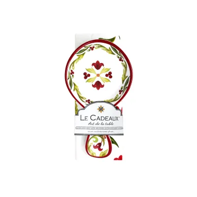 Vischio Spoon Rest With Matching Tea Towel Gift Set