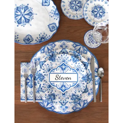 Moroccan Blue Melamine Dinnerware