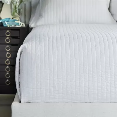 Tessa Quilted Coverlet White Linen