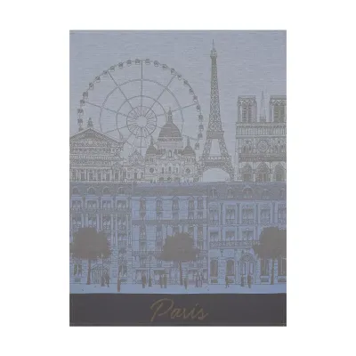 Paris Panorama Azure Tea Towel 24" x 31"