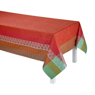 Bastide Red Pepper Coated Tablecloth 69" Round