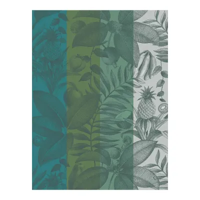 Fruits Exotiques  Green Tea Towel 24" x 31"