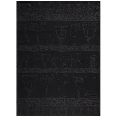 Cristal Dark Grey Crystal Towel 24" x 31"