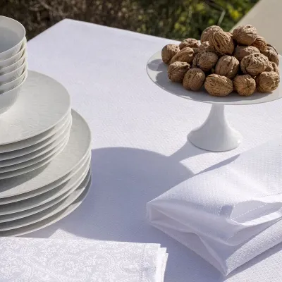 Portofino White Table Linens