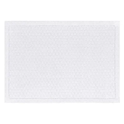 Portofino Geo White Placemat 20" x 14"