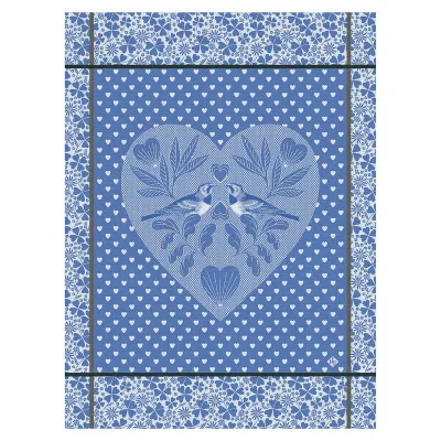 Amour Blue Tea Towel 24" x 31"