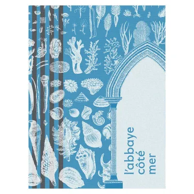 Abbaye Mer Blue Tea Towel 24" x 31"