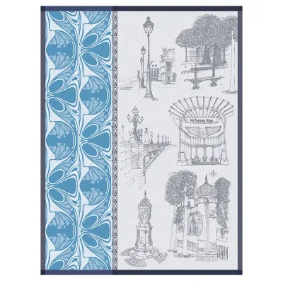 Carnet De Paris Seine Tea Towel 24" x 31"