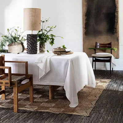 Portofino Fiori White Table Linens
