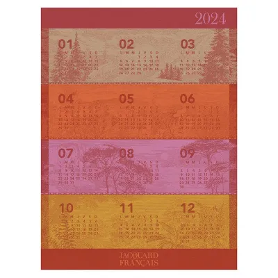 Calendrier 2024 Red Tea Towel 24" x 31"