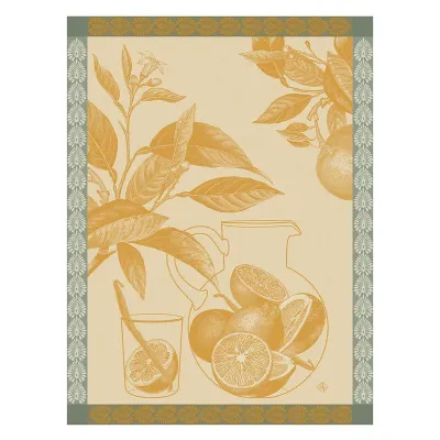 Eaux D'Agrumes Orange Tea Towel 24" x 31"